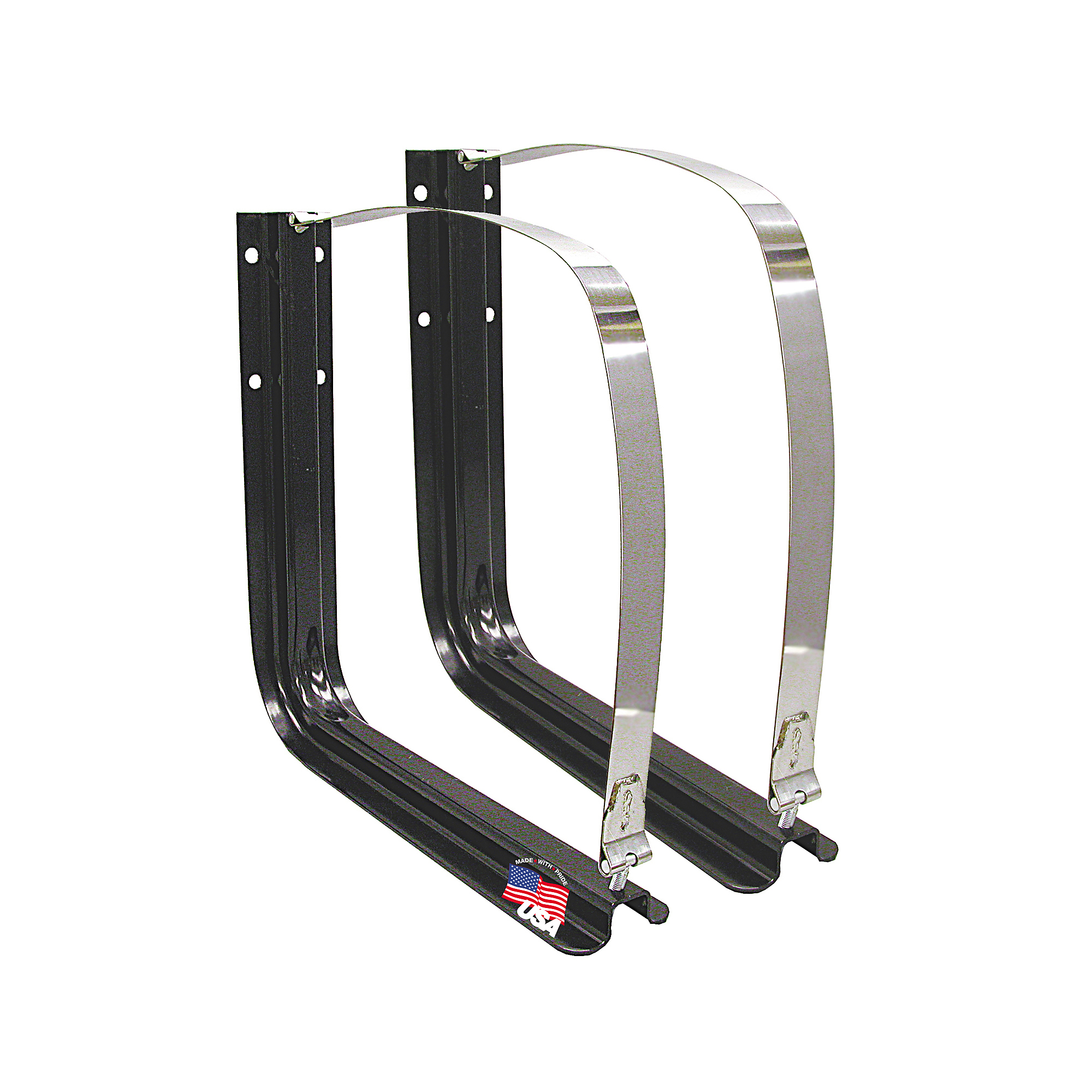 Buyers Products, Bracket/Strap Kit,5070 Gal Stl Mnt Rsvr, Capacity 70 Gal, Suction Port Size Multiple in, Return Port Size Multiple in, Model# SMS005BK